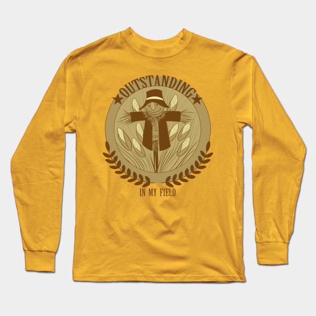 Outstanding In My Field Long Sleeve T-Shirt by jareddraws